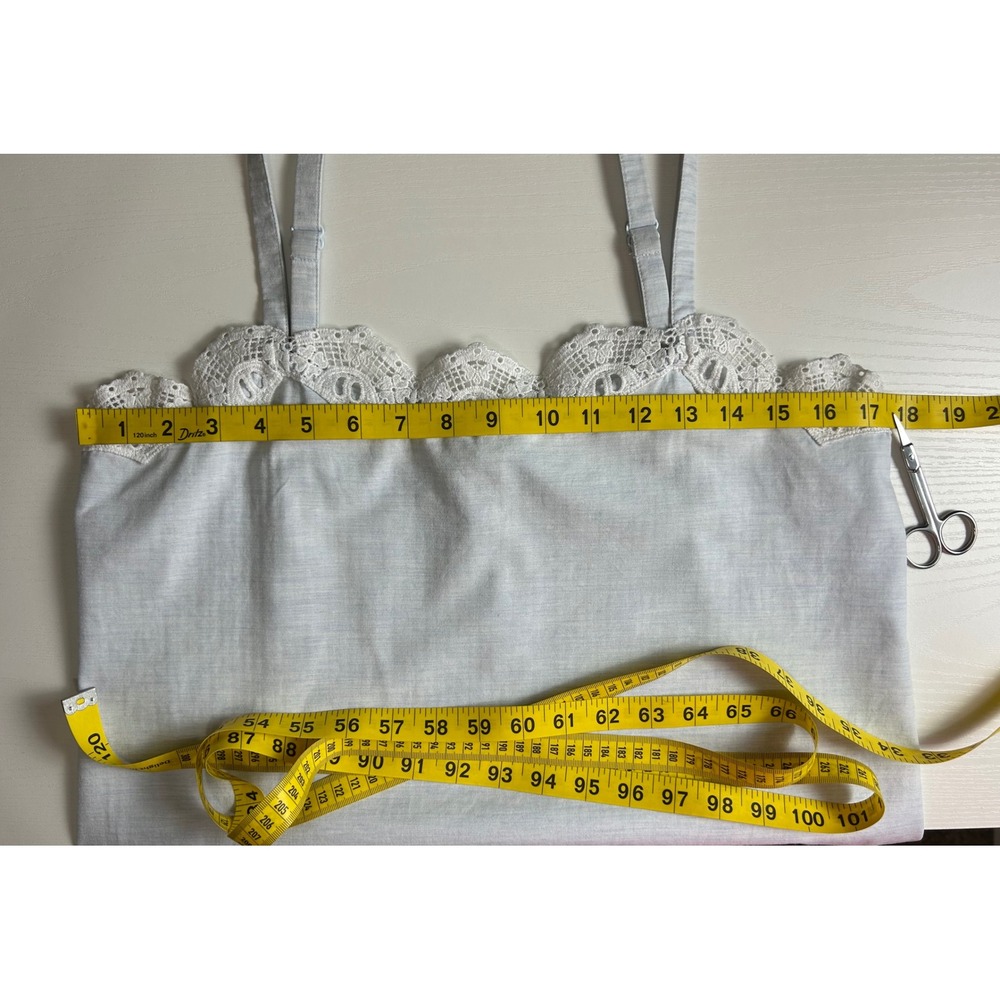 Country Road Light Blue Lace Trim Camisole Top Adjustable Straps Size Small - Picture 5 of 8